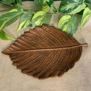 Leaf Shaped Tray - Copper Aluminum Finish